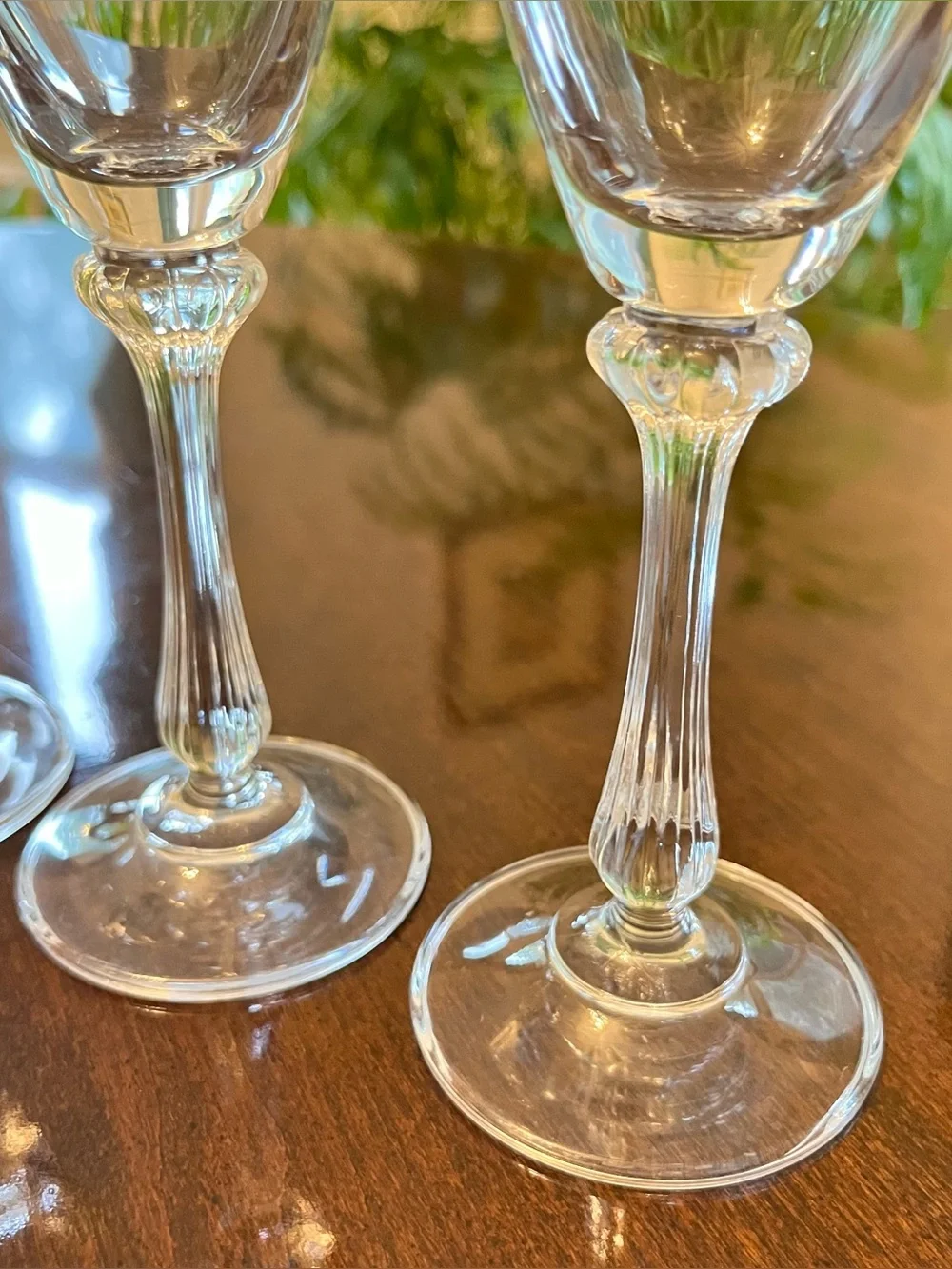 Set of 4 Mikasa Ardmore Crystal Champagne Flutes W. Germany Vintage Stemware